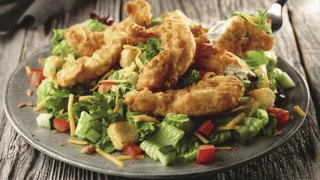 Farm Fresh Field Greens with Crispy Chicken Tenders