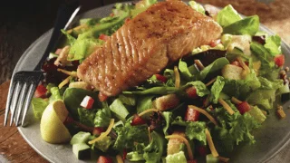 Farm Fresh Field Greens with Grilled Salmon