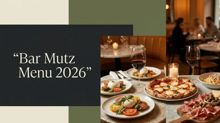 Bar Mutz Menu