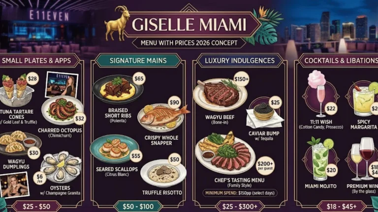 Giselle Miami Menu With Prices 2026
