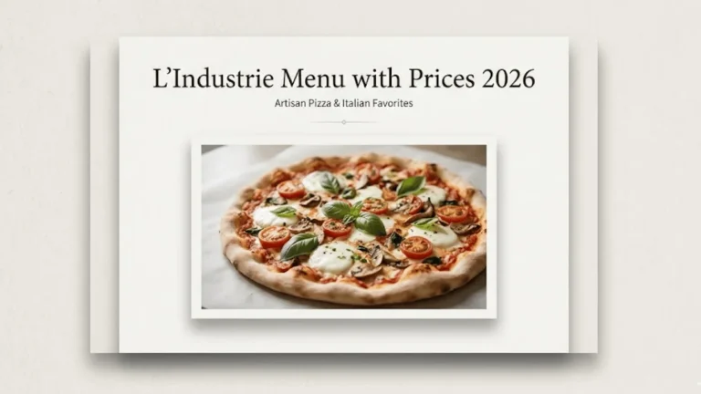 L’Industrie Menu with Prices 2026